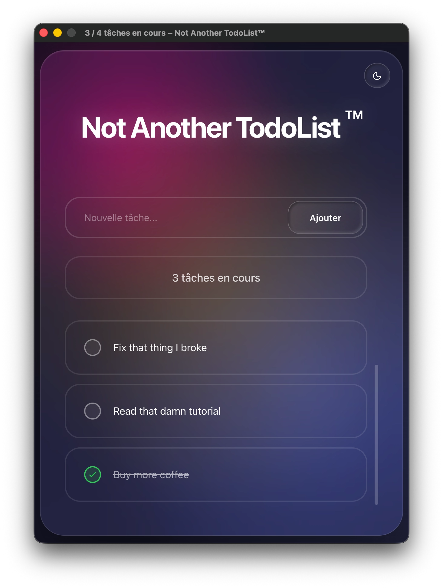 Not Another TodoList